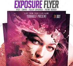 艺术类海报传单模板：Exposure Flyer